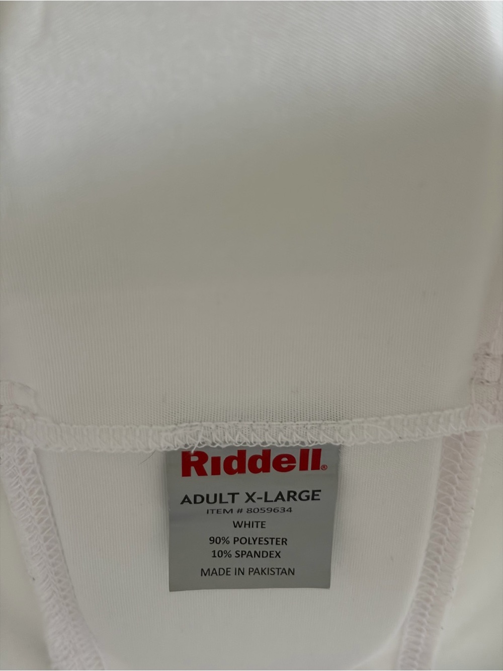 Riddell Adult XL Football Pants with Integrated Padding 7pc White *Excellent* - Picture 3 of 7